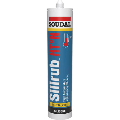 Soudal Silirub HT-N High Temperature Silicone Sealant 310ml | Black