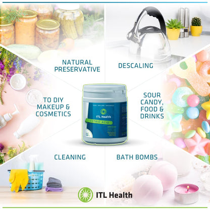 Citric Acid 1.13kg | ITL Health Food Grade Cleaning & Descaling Powder (BBE 31/12/2026)