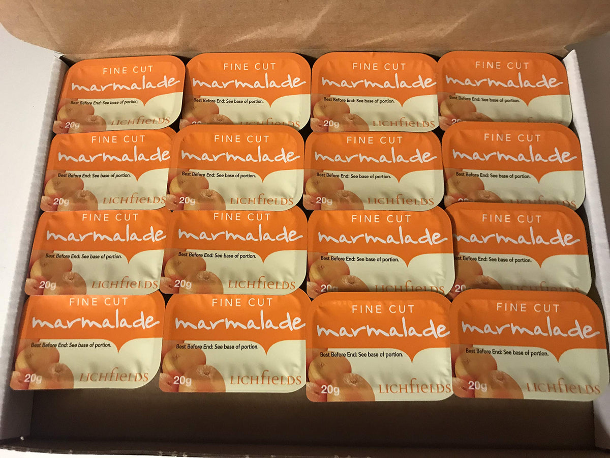 Lichfields Fine Cut Marmalade Individual Portions 20 x 20g – Single Serve Pots