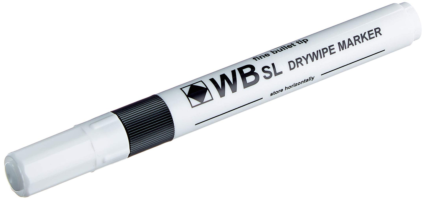 Hainenko Slimline Dry Wipe Whiteboard Markers Fine Bullet Tip (Pack of 10) | Low Odour Whiteboard Pens