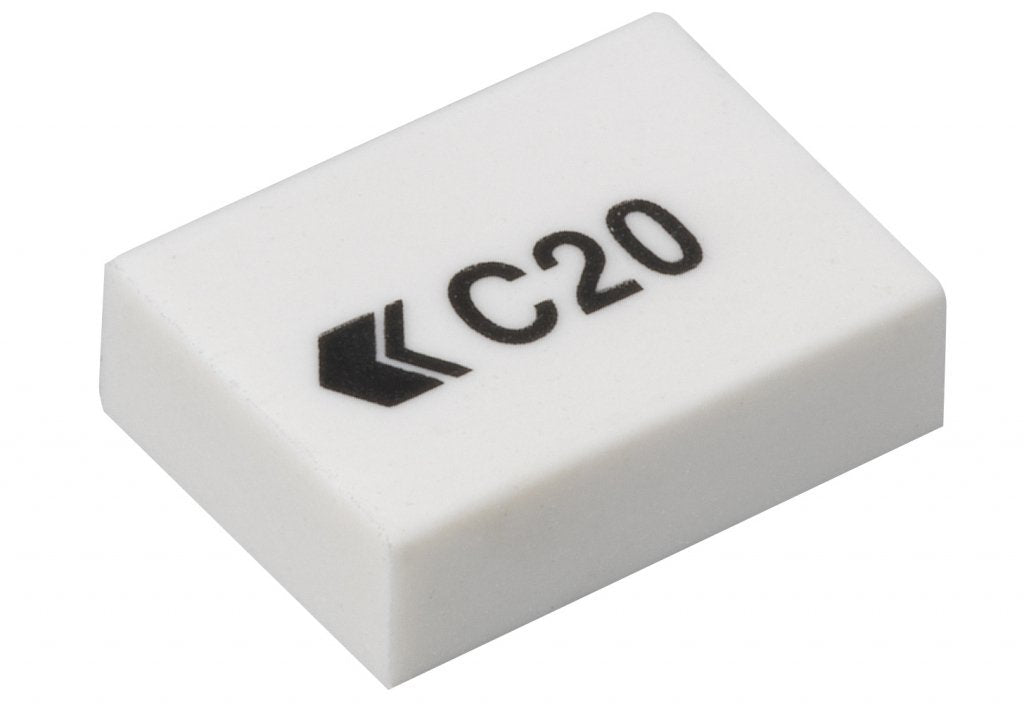 Hainenko Value C20 White Erasers (Pack of 45) | PVC & Latex Free School and Office Erasers