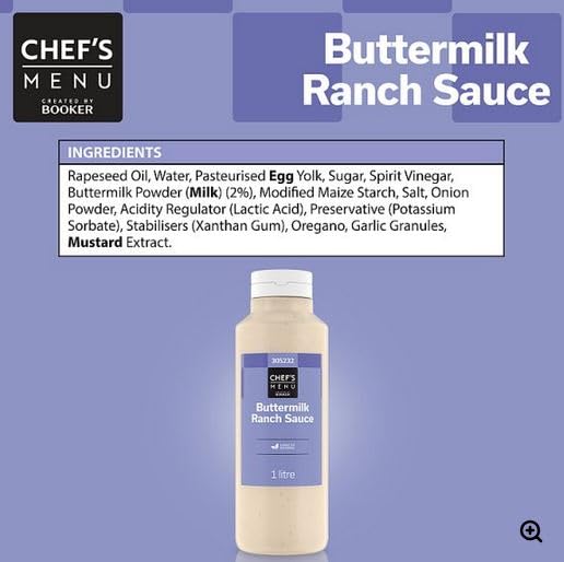 Chef's Menu Buttermilk Ranch Sauce 1 litre