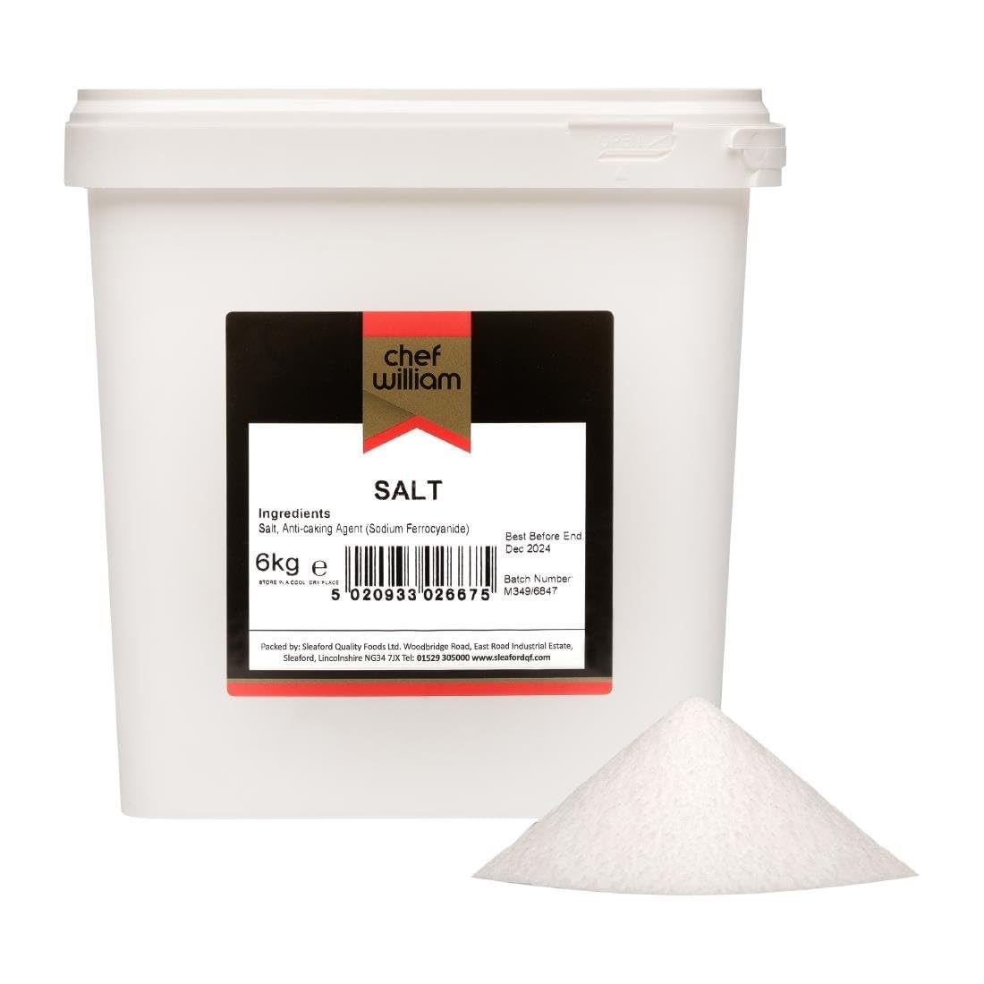 Chef's William Table Salt 6kg