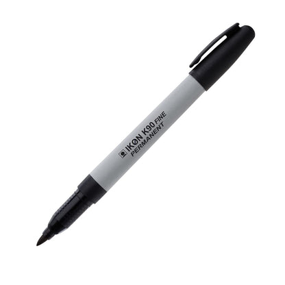 Hainenko IKON K90 Black Fine Permanent Marker | Pack of 10 | 0.8mm