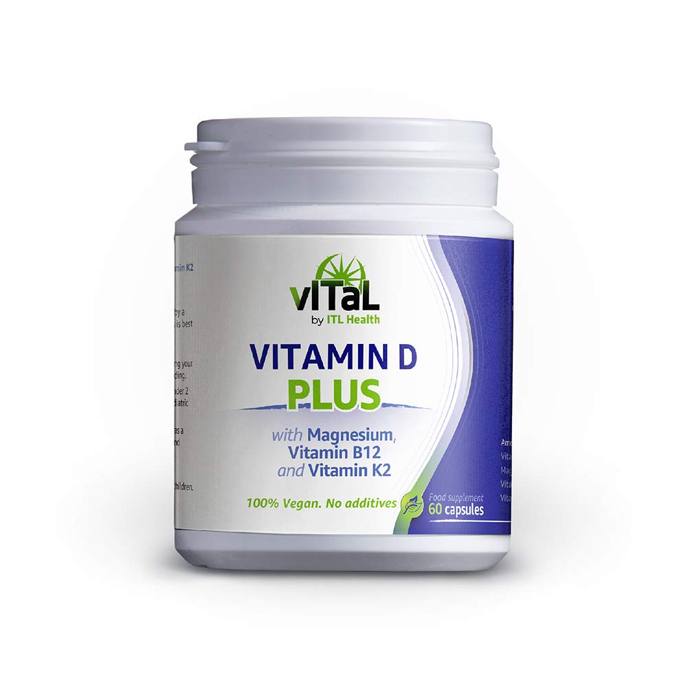 MAG365 Vegan Vitamin D Plus | Magnesium, Vitamin D3, Vitamin K2 & Vitamin B12 | 60 Vegan Capsules