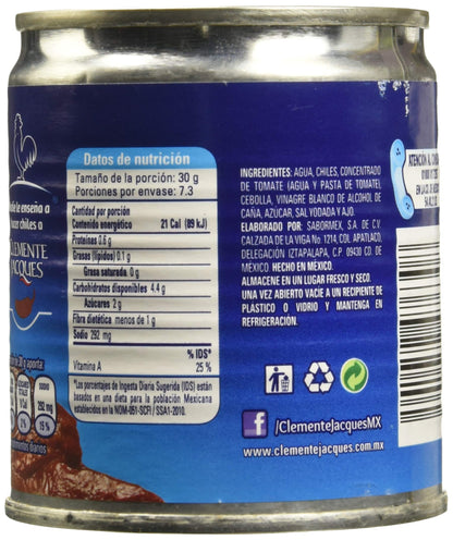 MexGrocer Clemente Jacques Chipotle Peppers in Adobo Sauce 210g