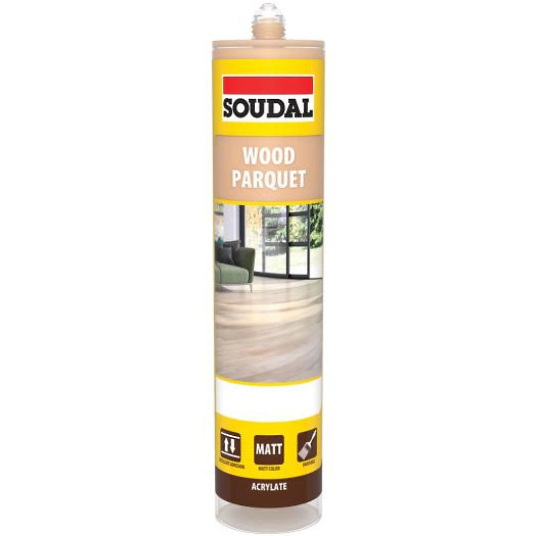 Soudal Parquet & Timber Sealant Middle Oak 290ml – 24 Cartridge Bulk Box | Wood & Laminate Floors